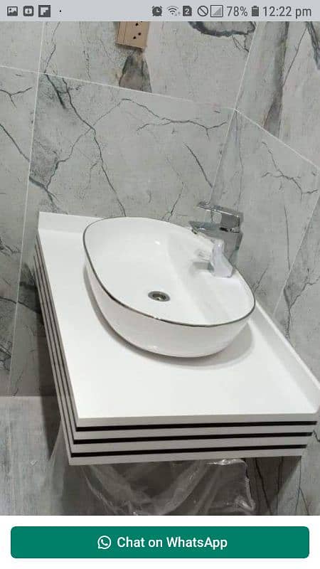 Corian vanities, Tile Vanities, corian basin, pvc vanities 12