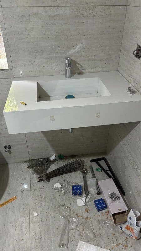 Corian vanities, Tile Vanities, corian basin, pvc vanities 15