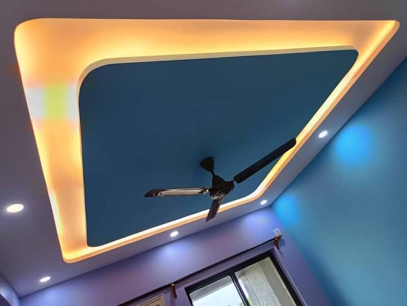 False Ceiling/Gypsum Ceiling/PVC Ceiling/wall moulding/Media Walli 6