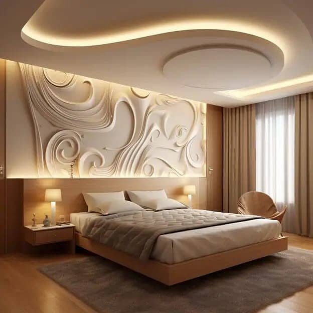 False Ceiling/Gypsum Ceiling/PVC Ceiling/wall moulding/Media Walli 16