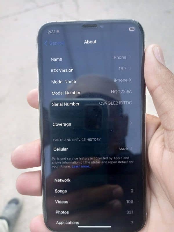 iphone x non pta 256 gb bypass hai only bateery change bki sb original 6