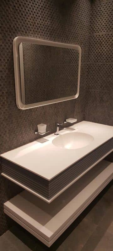 corian vanities, corian basin, luxury vanity, Tile vanities, basin 16