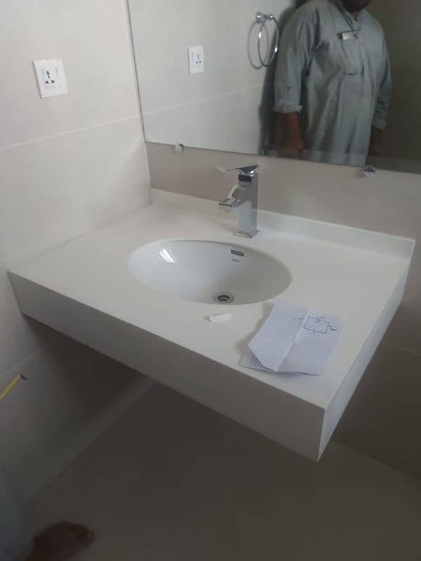 corian vanities, corian basin, luxury vanity, Tile vanities, basin 19