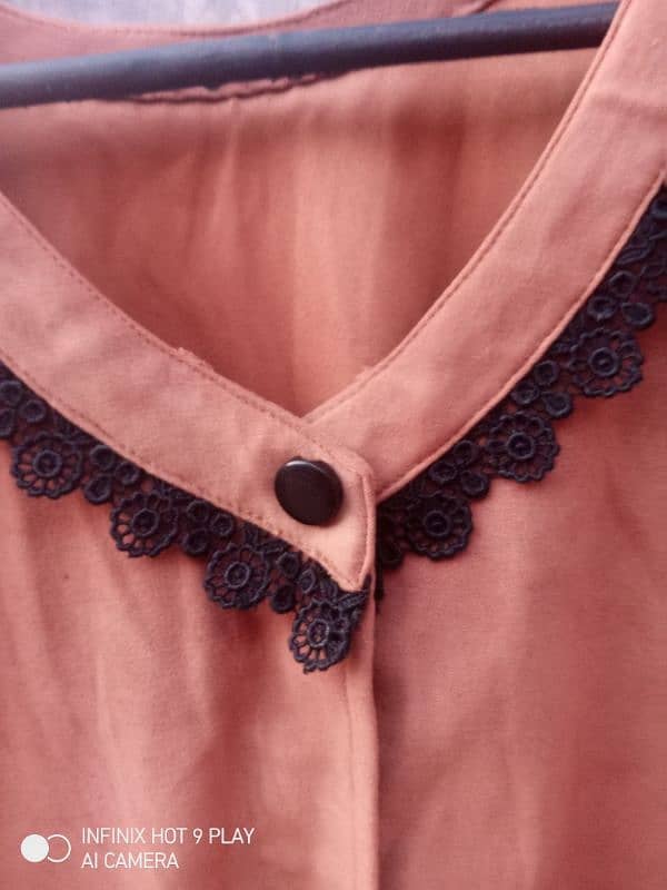 open shirt style in velvet fabric camel color 3