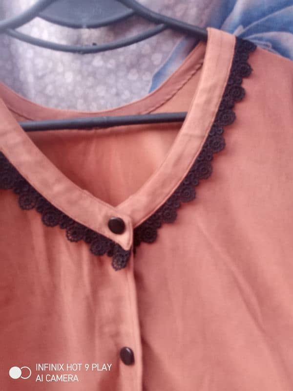 open shirt style in velvet fabric camel color 6