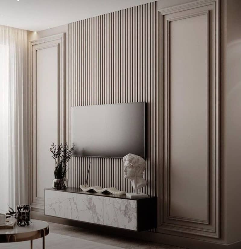 media wall/dressing table/Wall moulding/ceiling design 8