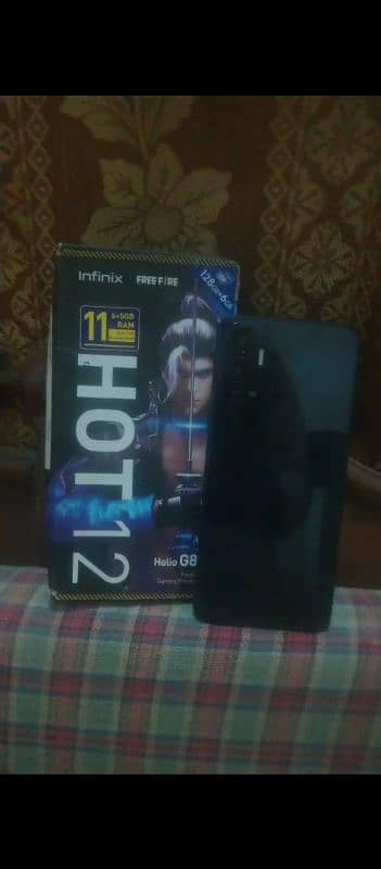 infinix hot 12 with orignal box 0