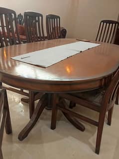 solid 8 seater sheesham wood table