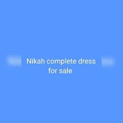 nikah complete dress for sale