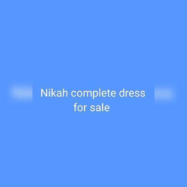 nikah complete dress for sale 0