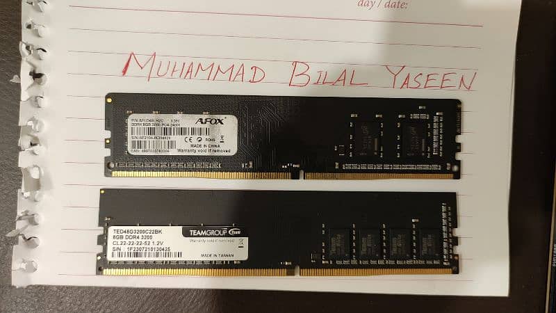 16gb RAM (2x8gb) DDR4 . like new. only 2 months used 0