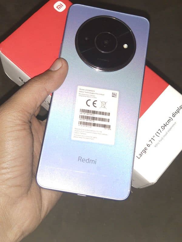 redmi a3 4+128gb with box charger 1