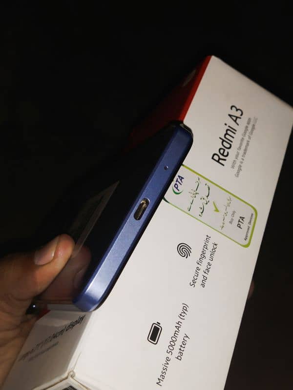 redmi a3 4+128gb with box charger 2