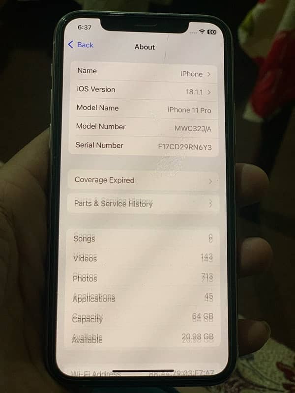 IPhone 11 Pro (non pta) 64GB 5