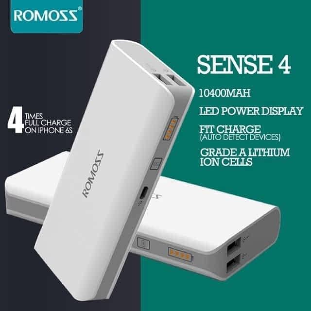 Romoss SENSE 4 Power Bank 10400mAh 2 USB Output 1