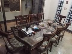 dining table | wooden 8 eight seater dining table | table & chairs