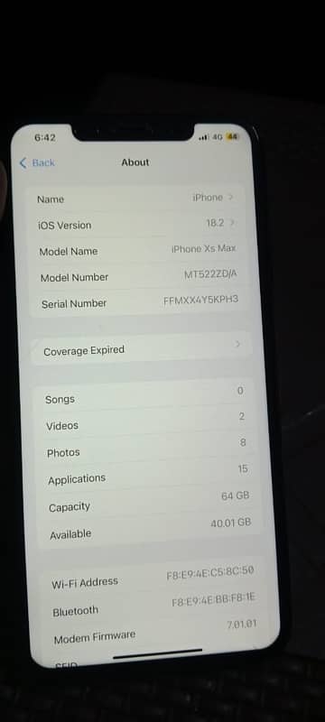 IPhone XS MAX 64gb Non pta 8