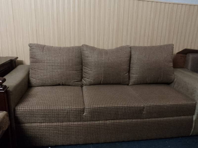 Sofa set, six seater, good condition 1