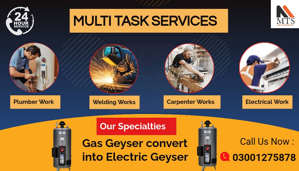 Convert Gas Geyser to Electric, Plumber Service, Electrical services 0