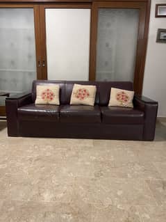 5 seater leather sofa