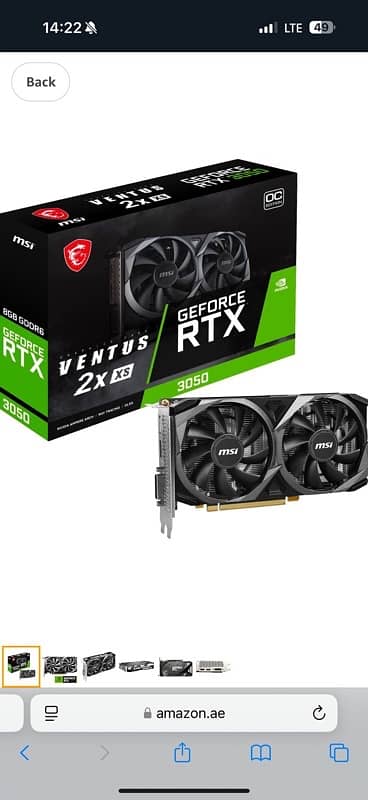 RTX 3050 MSI graphic card 0