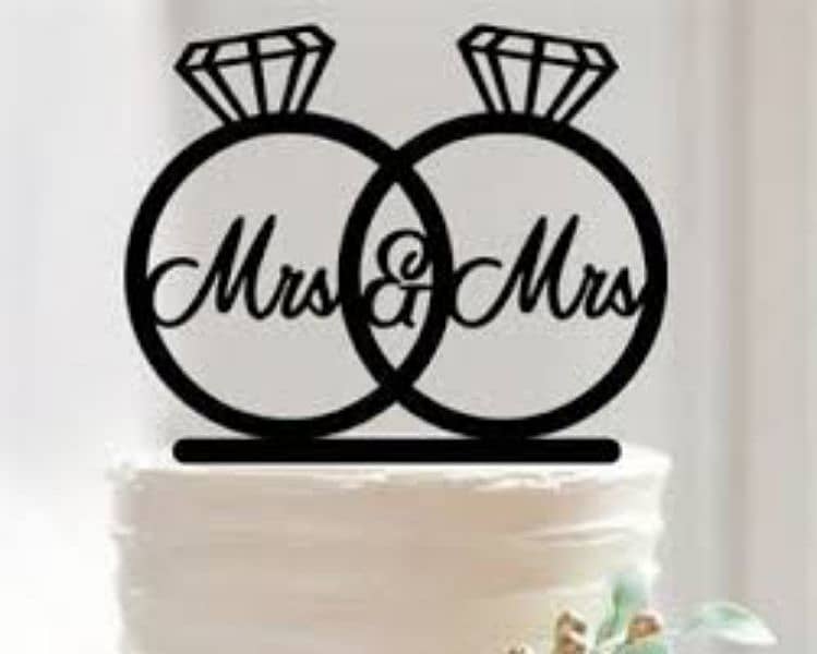 Laser Cut Customized Cake Toppers, stencils & Acrylic stamps 4