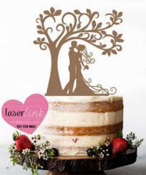 Laser Cut Customized Cake Toppers, stencils & Acrylic stamps 6