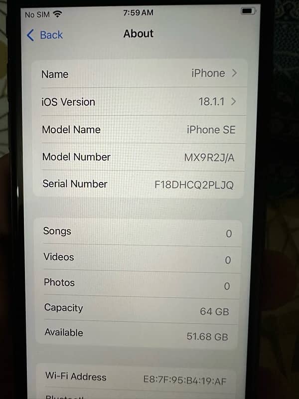 Iphone Se 64 Gb Dual Pta Approved 84% Battery health 12