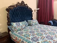 bed Set with Couch, 2 Executive Chairs and Dressing table