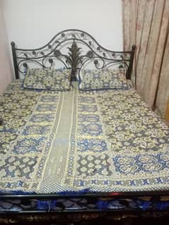 King size Iron bed with mattress