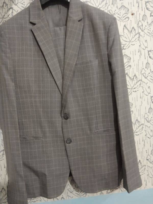 silver color 2 piece suit 0