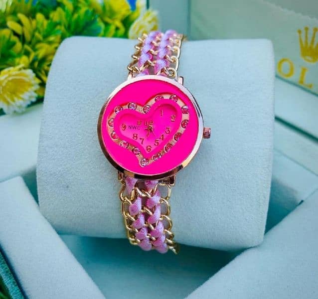 CUTE AND lush Dori Diamond heart shape watch for girls and  women 1