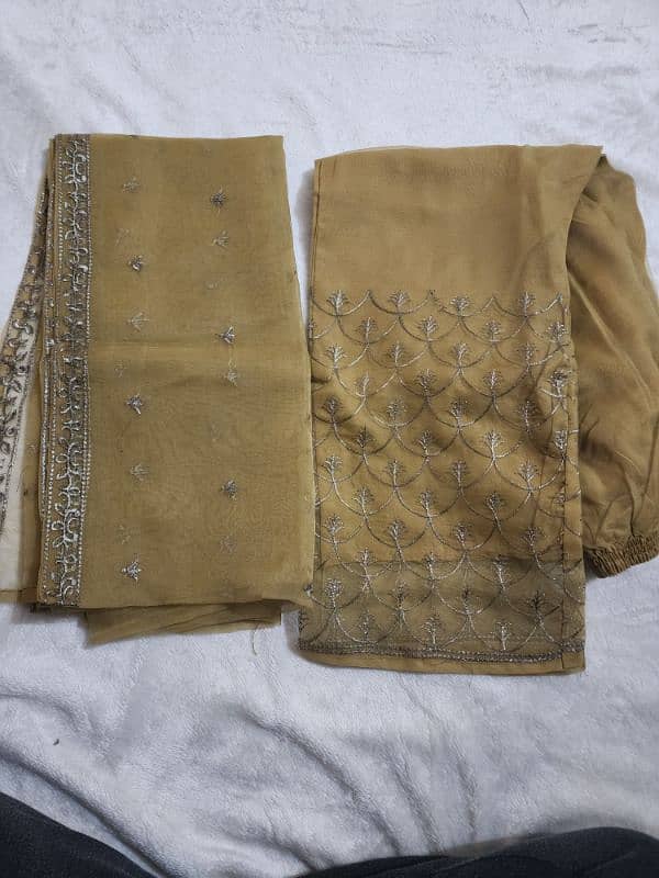 Stitched 3 piece Frock Trouser 4