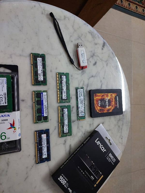 SSD NVME. M2, M sata ssd, DDR3 Pc3L,DDR4 Ram USB Drive Adata samsung 0