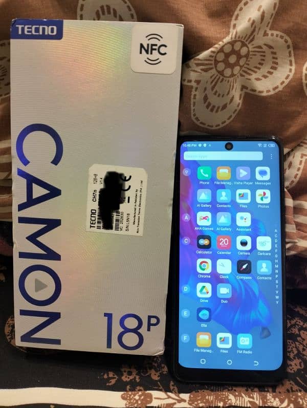 Camon 18p 8gb 128gb. dual sim approved 0