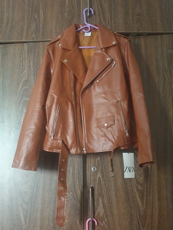 Zara brand leather jacket New 0