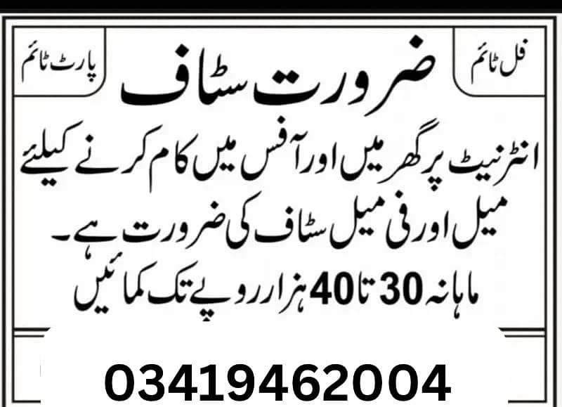 urgent need staff for hiring 0