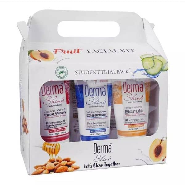 Derma Shine Fruit Facial Kit 6-Pack ( 70 G) 1