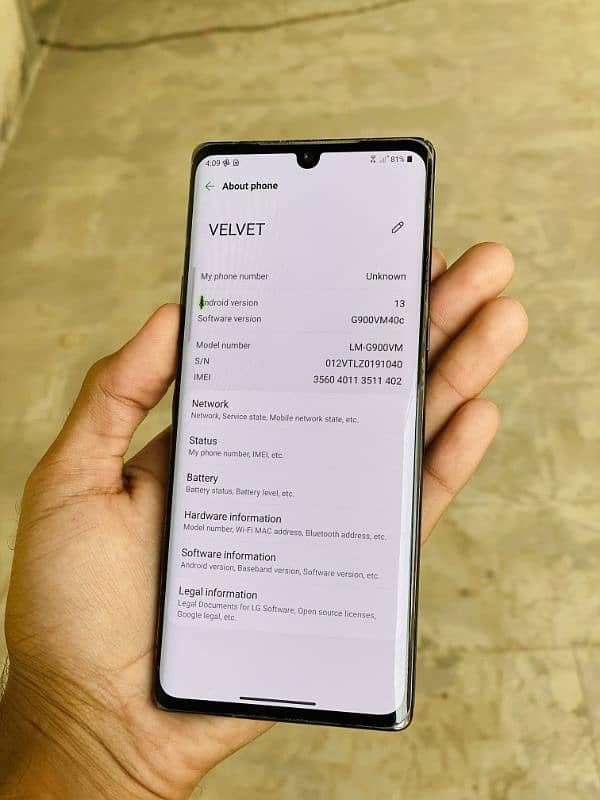 LG Velvet 5G (6/128) Non Pta 7