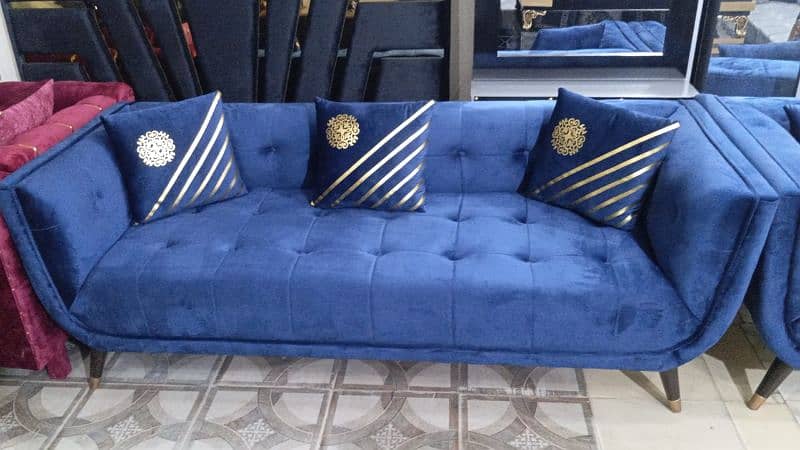 Brand New Elegant design Sofa set in velvet fabric stuff 6