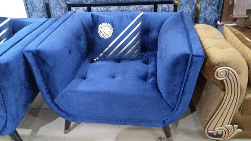 Brand New Elegant design Sofa set in velvet fabric stuff 7