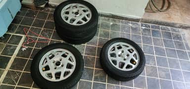 Original Alloyrims and tyres R-13wagonr ganiune alloyrims