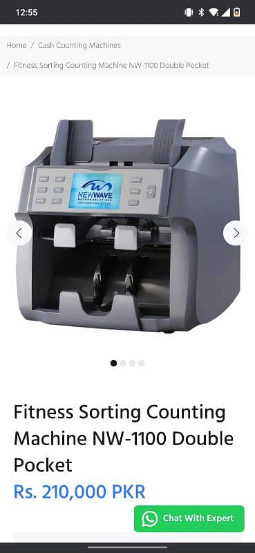 NW-1100-Double pockets Cash counting machine 0