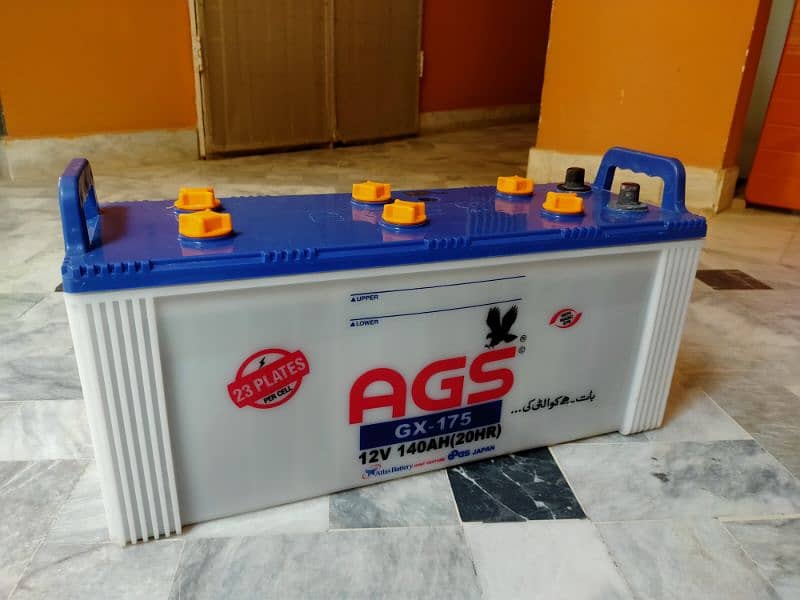 AGS GX175 battery 140 ampers batter then Exide Osaka or tabular phonix 0