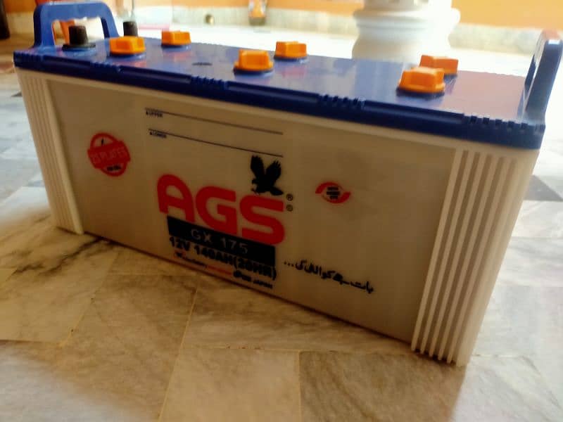 AGS GX175 battery 140 ampers batter then Exide Osaka or tabular phonix 3