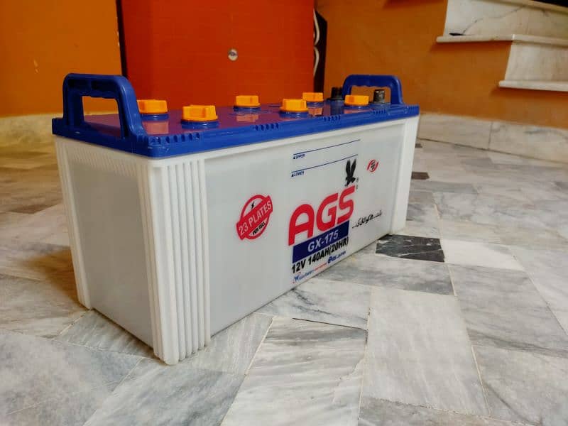 AGS GX175 battery 140 ampers batter then Exide Osaka or tabular phonix 6