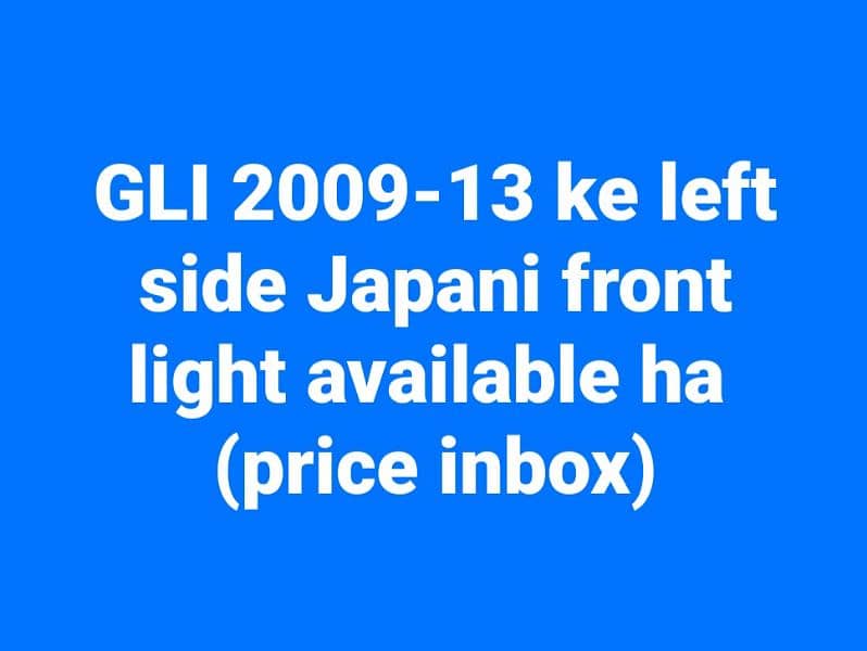 GLI 2003-2009 left side japani headlight 0