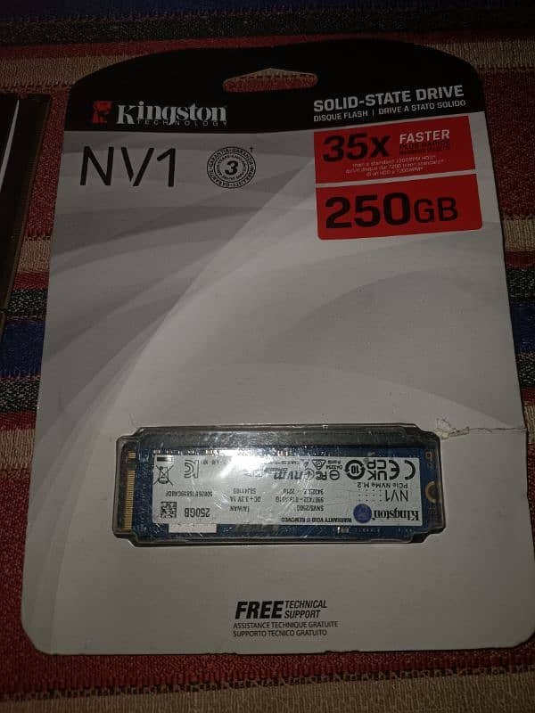 Kingston 250GB M. 2 NVMe 1