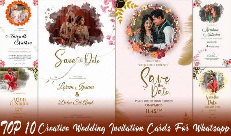 Elegant Wedding Invitations Digital Wedding Cards Printing LHR 1