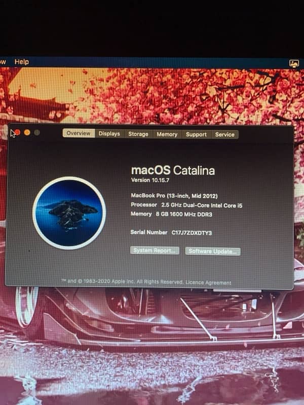 Apple Macbook pro 2012 mid 1